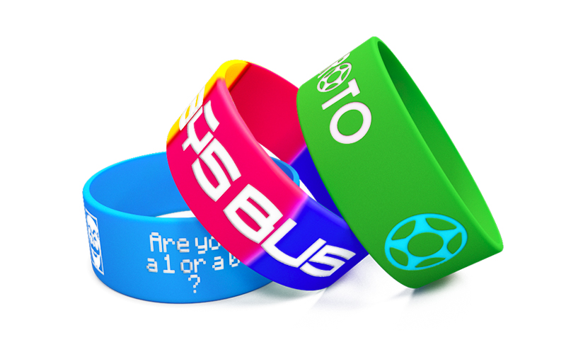 Силиконовый браслет с логотипом (вдавленное и прокрашенное нанесение)